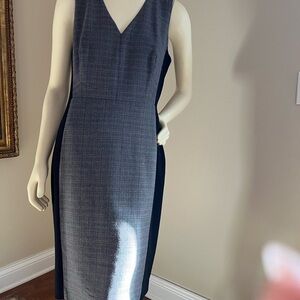 White House officials Black Market Gray and Black Midi Dress